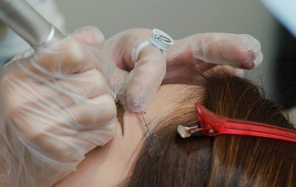 Microblading eyebrow tattoo, permanent makeup